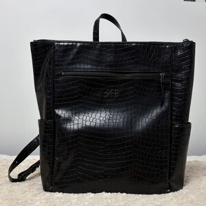 Freshly Picked Black Crocodile Pattern Kids Backpack